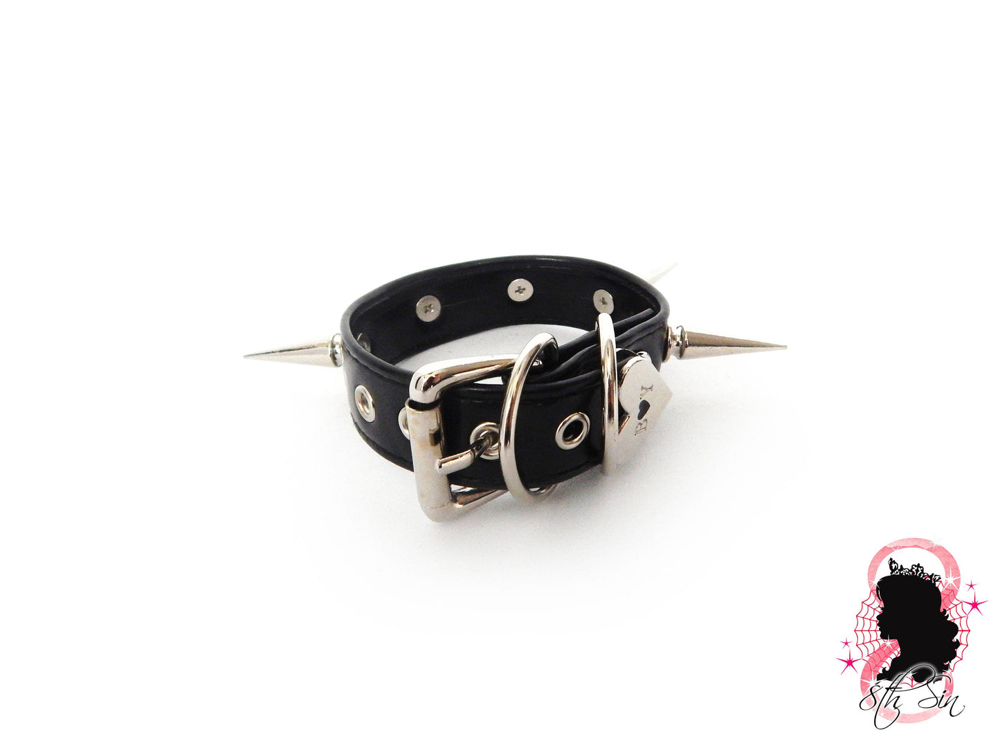 Black Spike Studded Wristband - 8th Sin