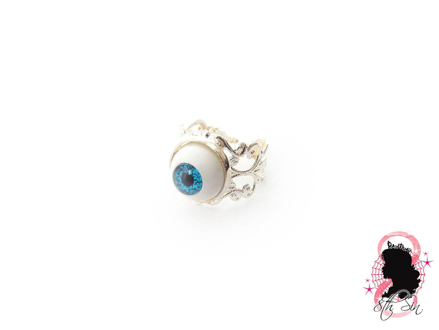 Antique Silver Eyeball Ring