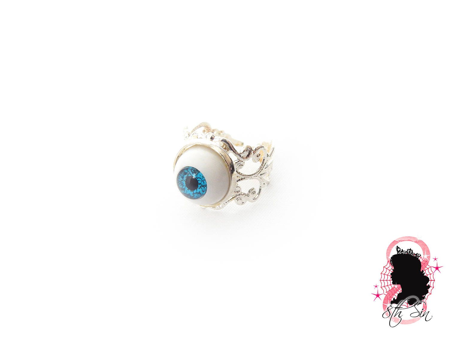 Antique Silver Eyeball Ring - 8th Sin