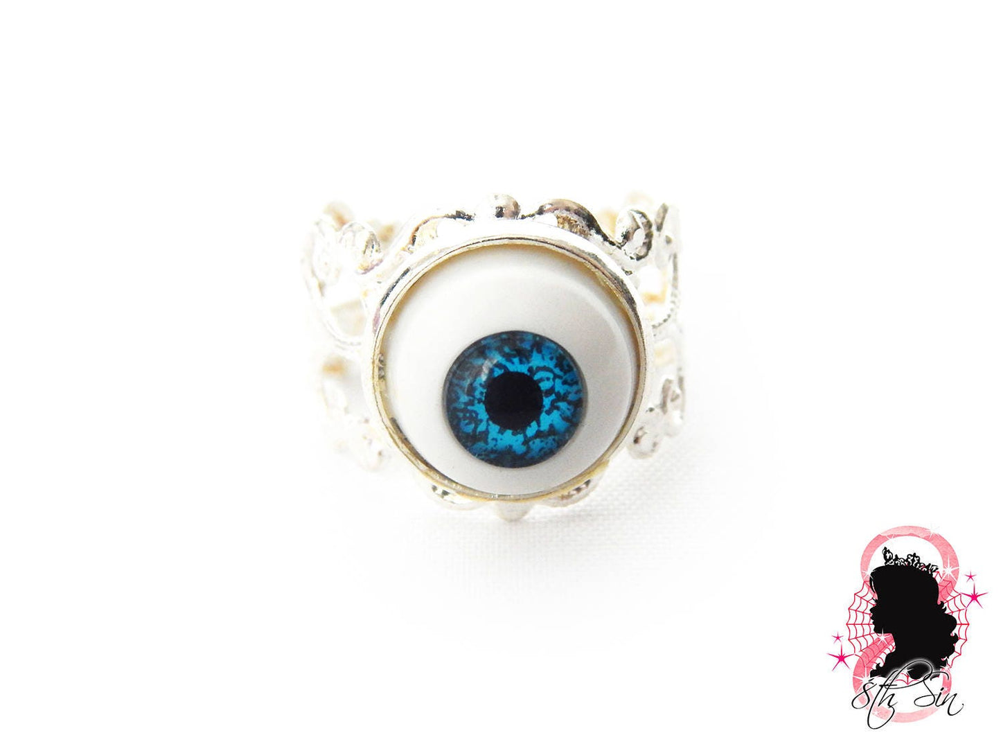 Antique Silver Eyeball Ring - 8th Sin