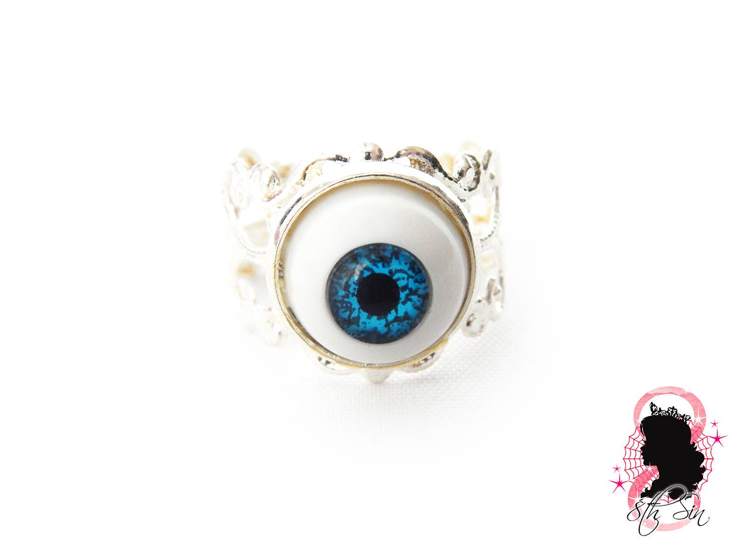 Antique Silver Eyeball Ring - 8th Sin