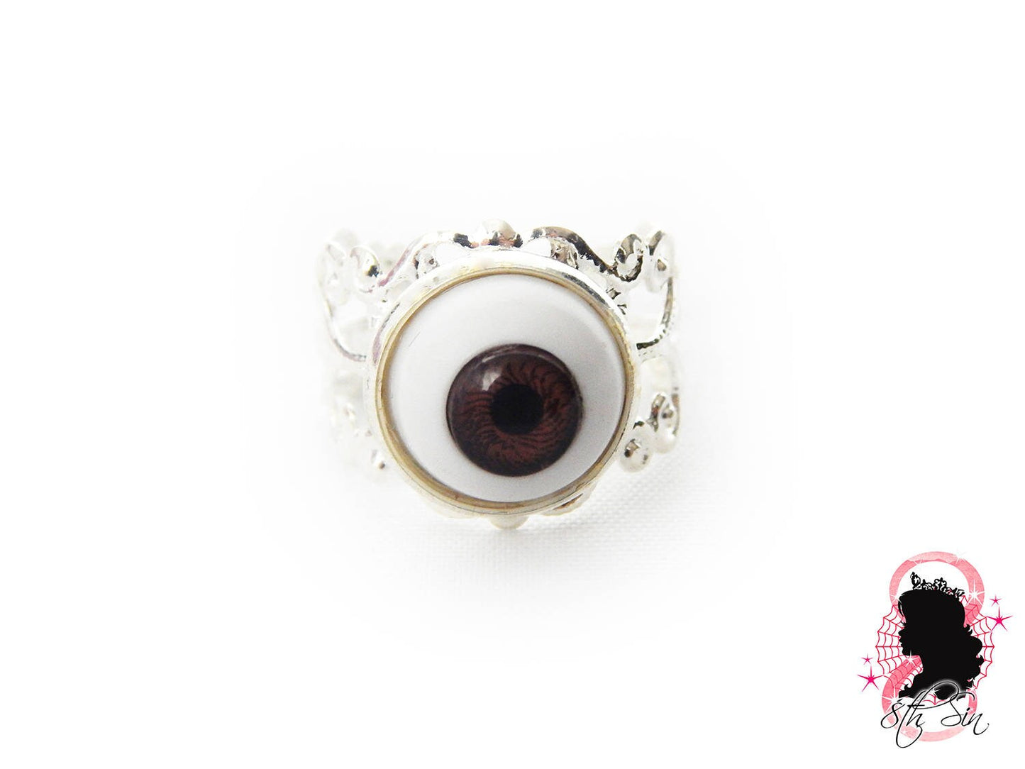 Antique Silver Eyeball Ring