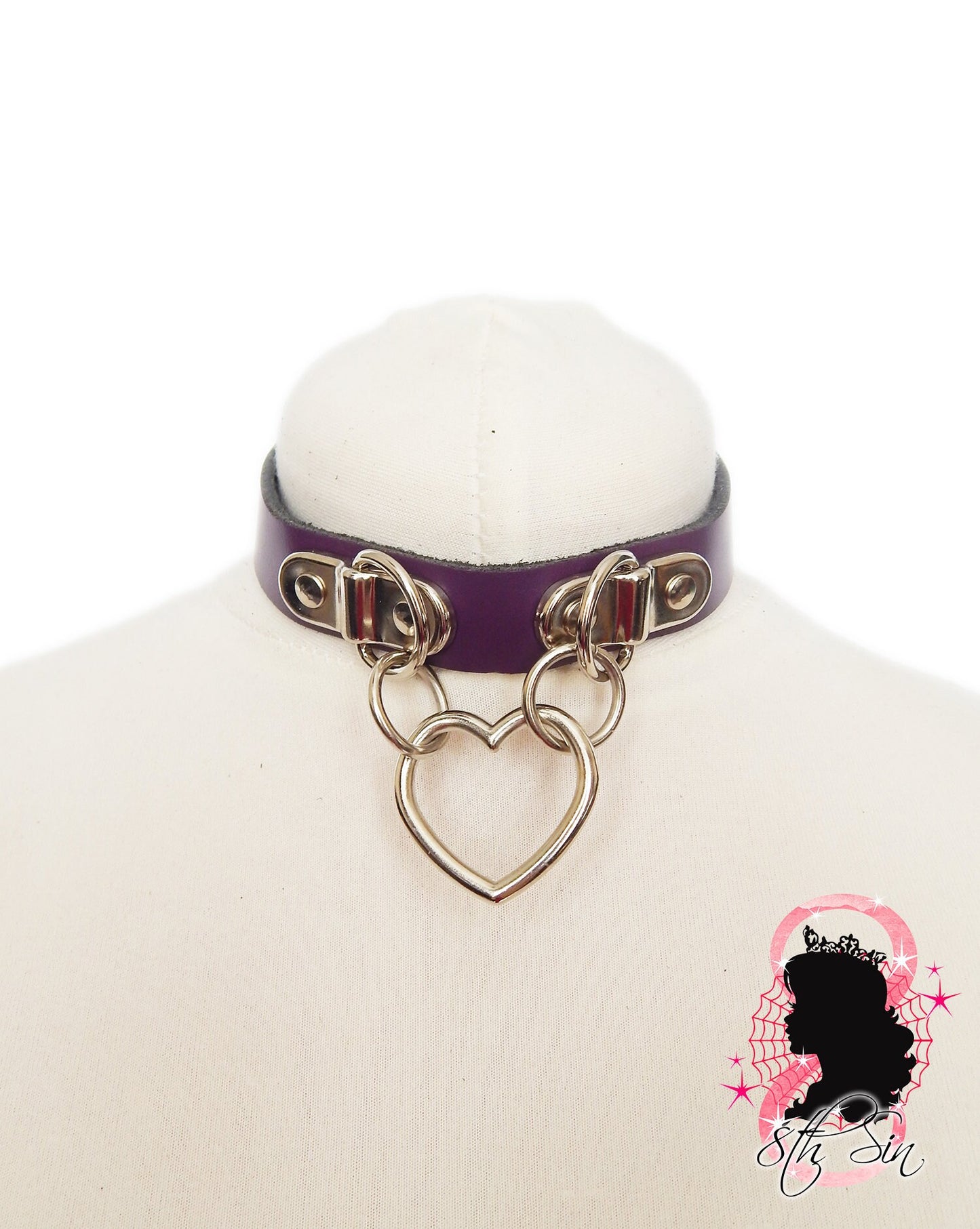 Purple Bound Heart Ring Choker