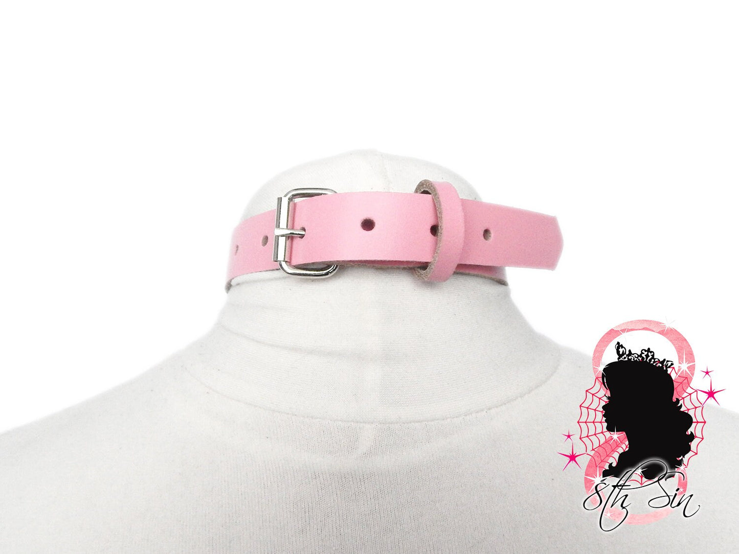 Pink Bound Heart Ring Choker