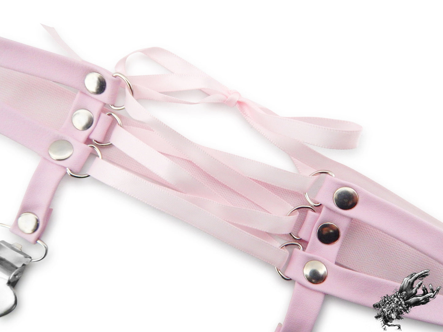 Pink Corset Lacing Garter