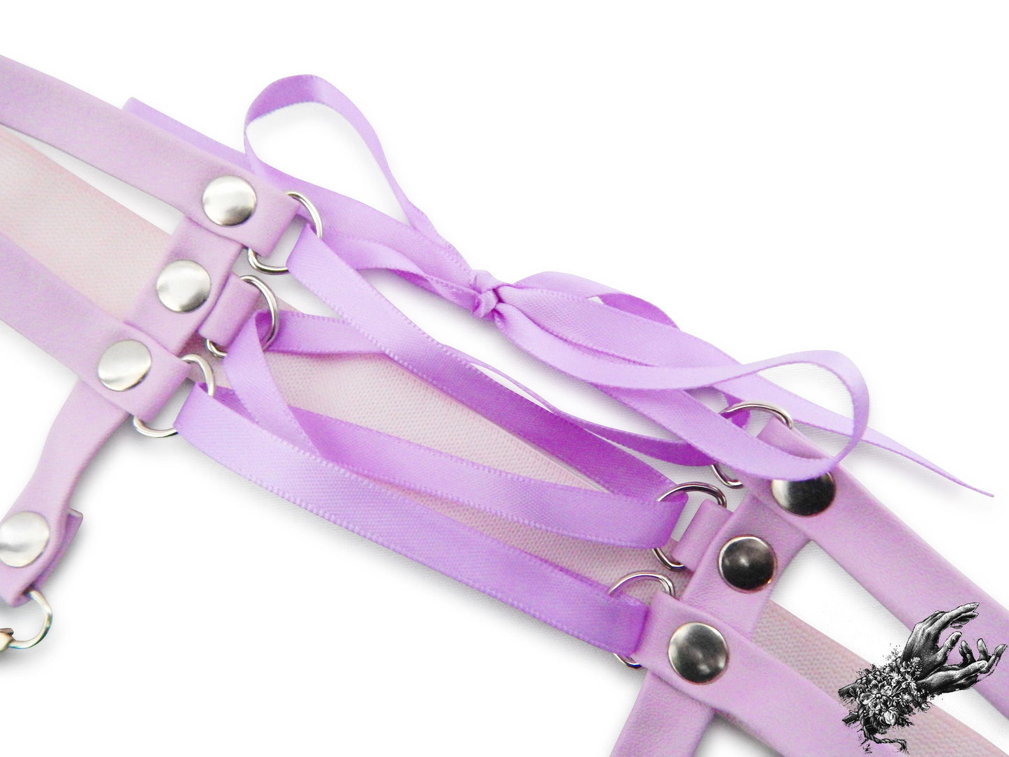 Lilac Corset Lacing Garter