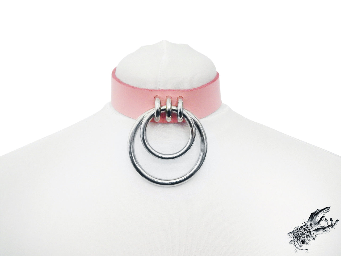 Pink Double O Ring Choker