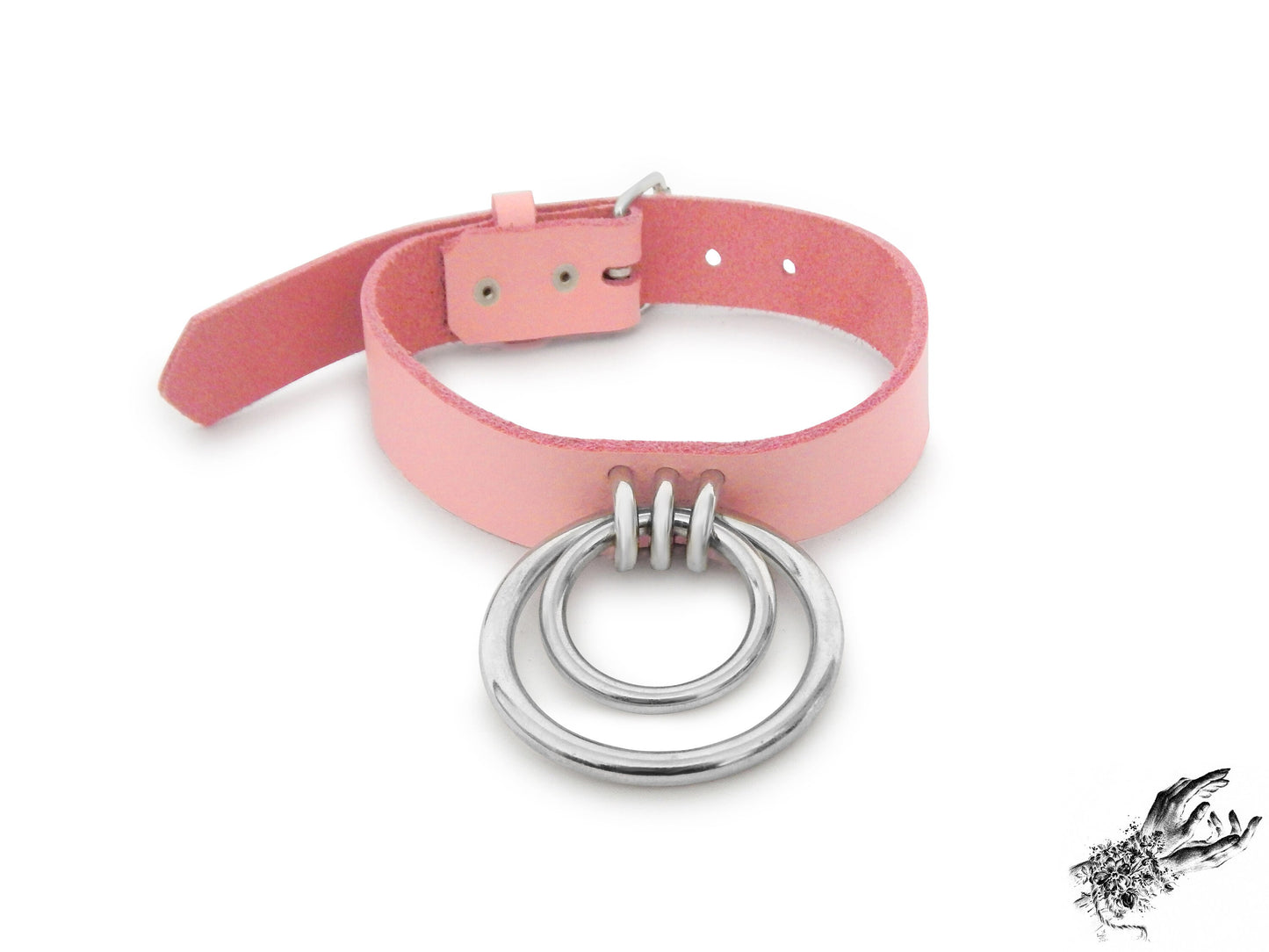 Pink Double O Ring Choker