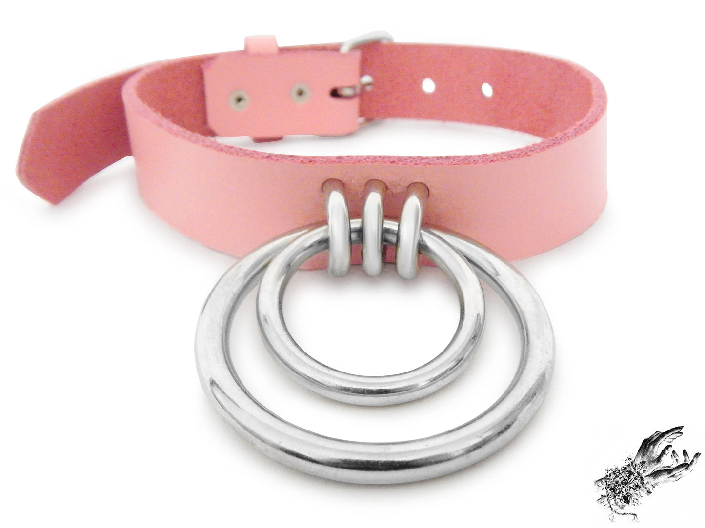 Pink Double O Ring Choker