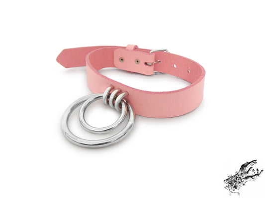 Pink Double O Ring Choker