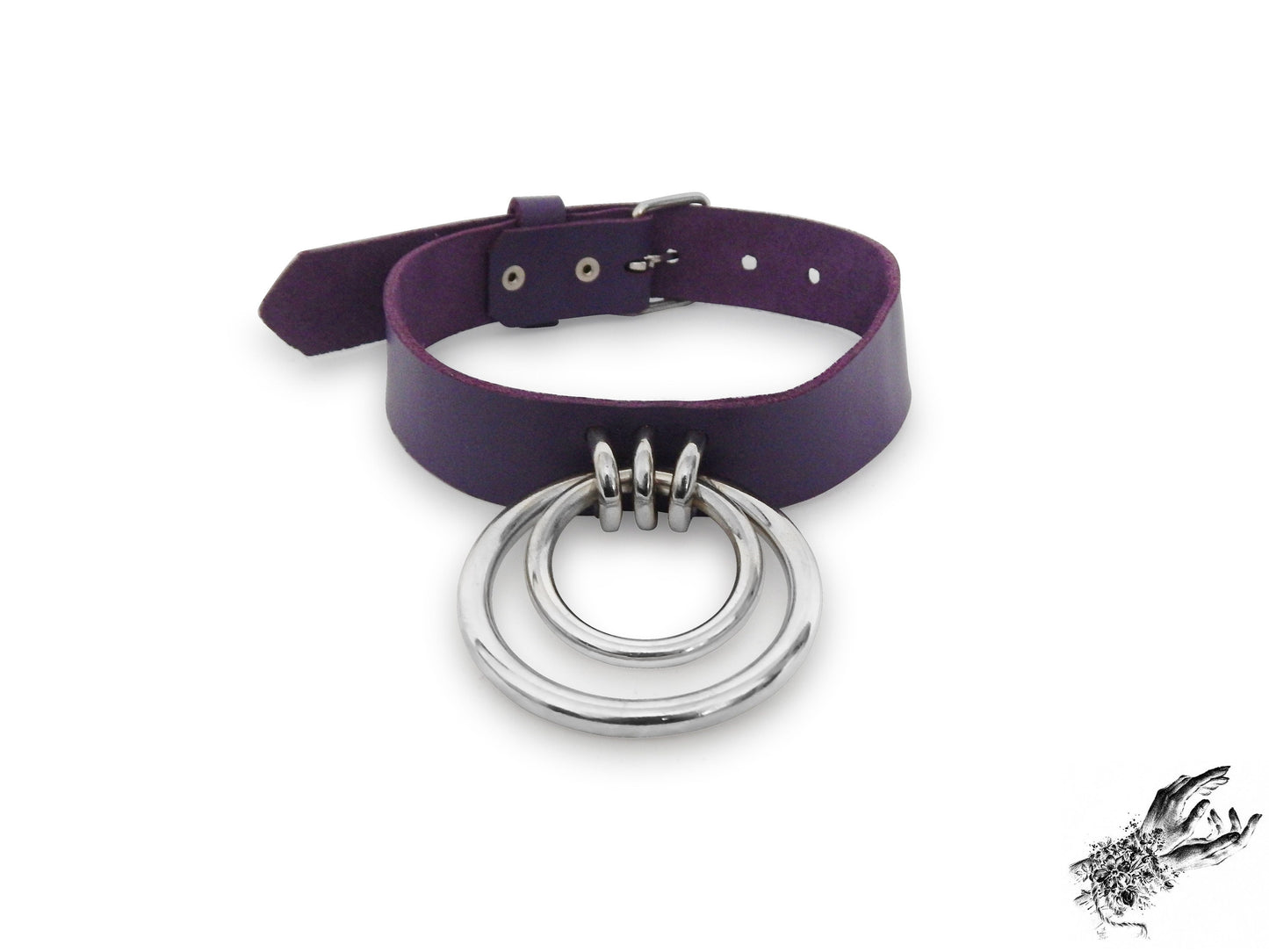 Purple Double O Ring Choker