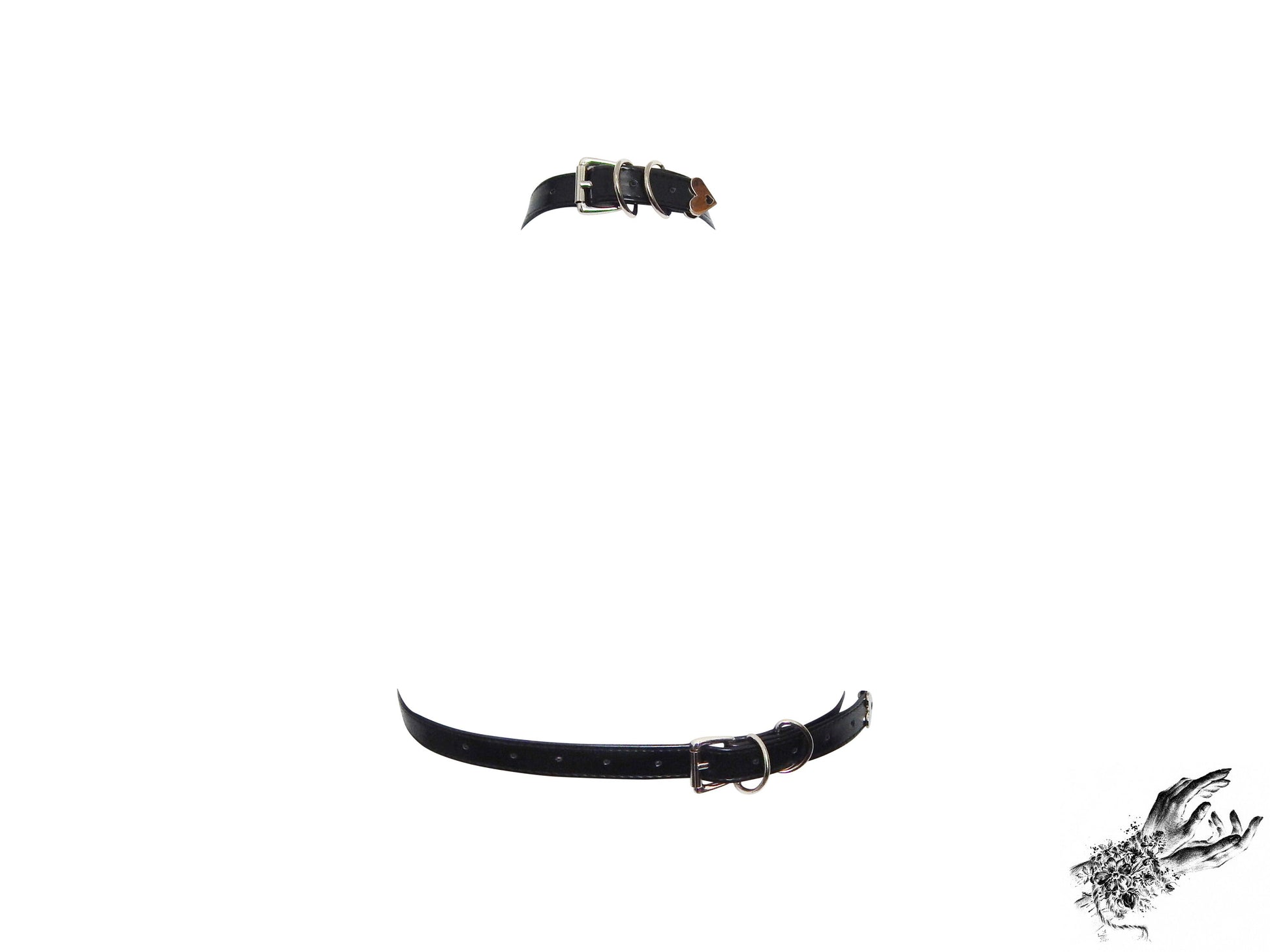 Black Faux Leather D Ring Harness Bra - 8th Sin