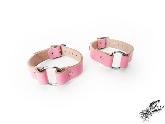 Pink O Ring Ankle Cuffs
