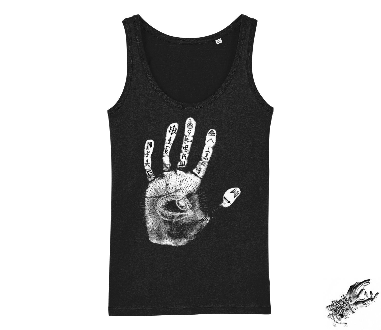 Black Occult Hand Print Unisex Tank Top - 8th Sin