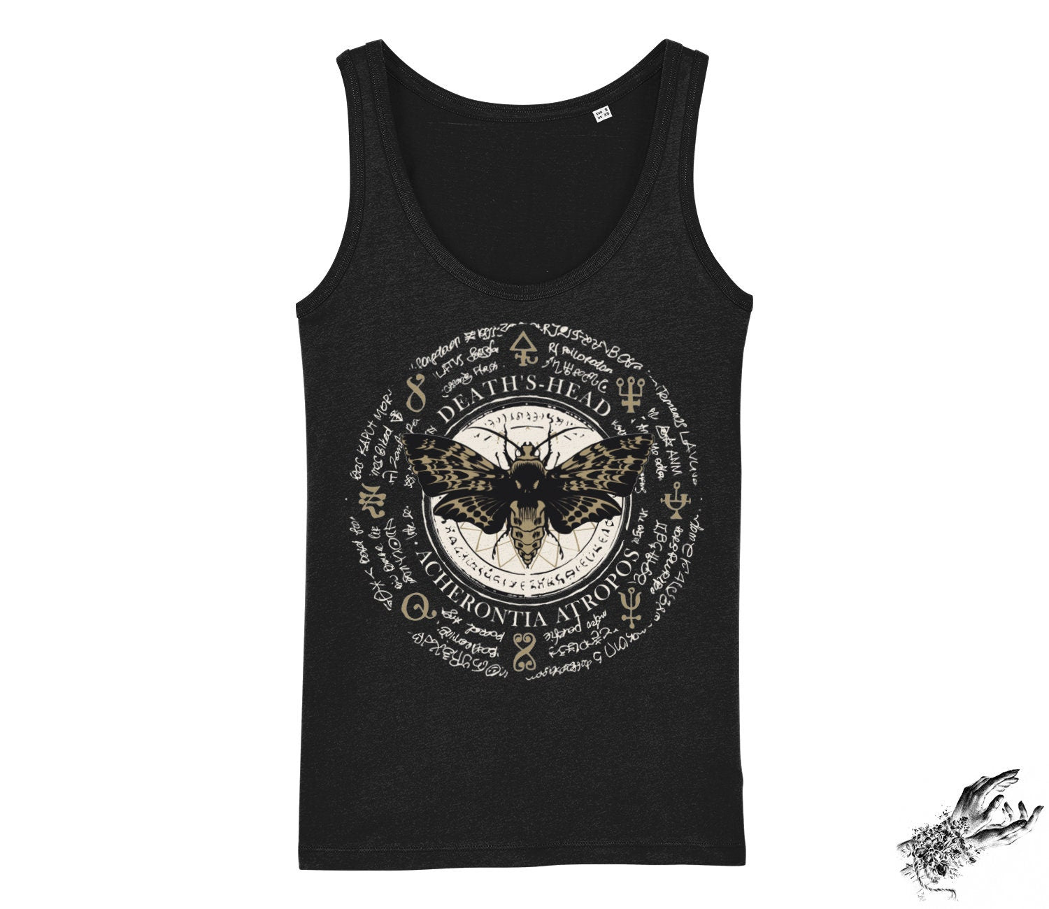 Black Occult Moth Unisex Tank Top - 8th Sin
