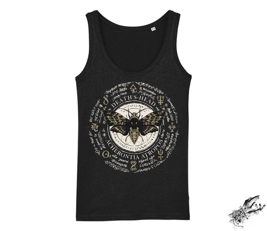 Black Occult Moth Unisex Tank Top - 8th Sin