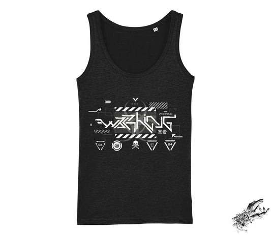 Black Warning Unisex Tank Top