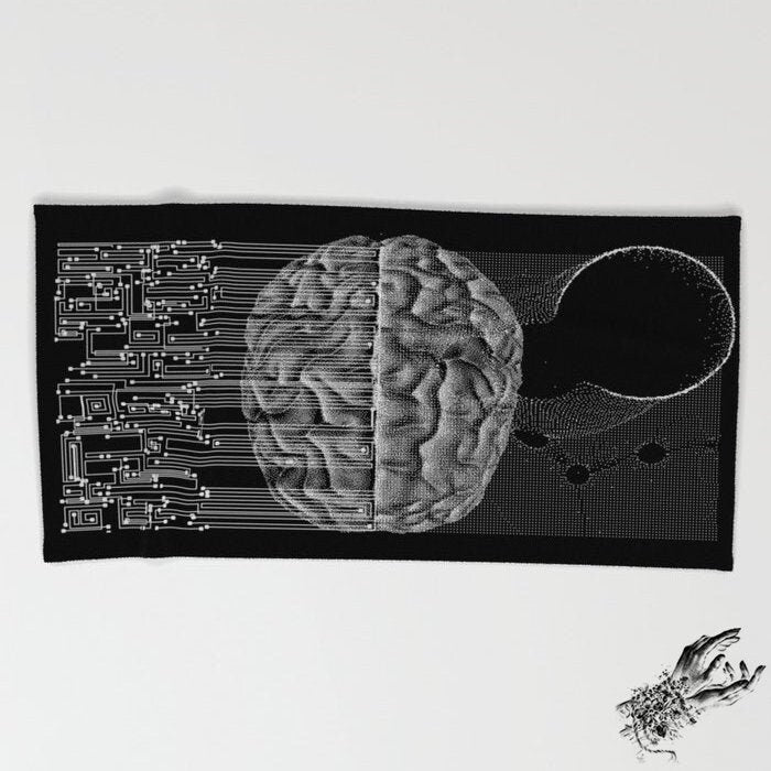 Circuit Board Brain Gym Towel,
