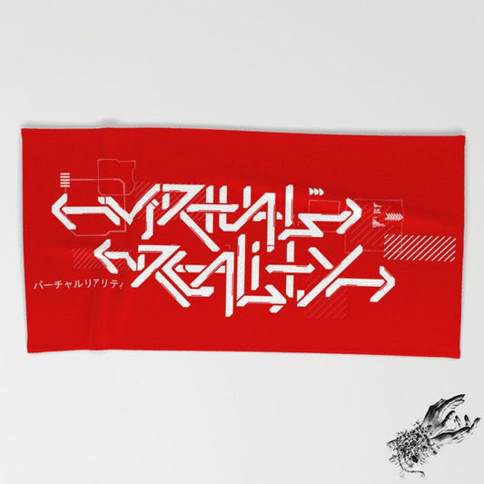 Red Virtual Reality Gym Towel