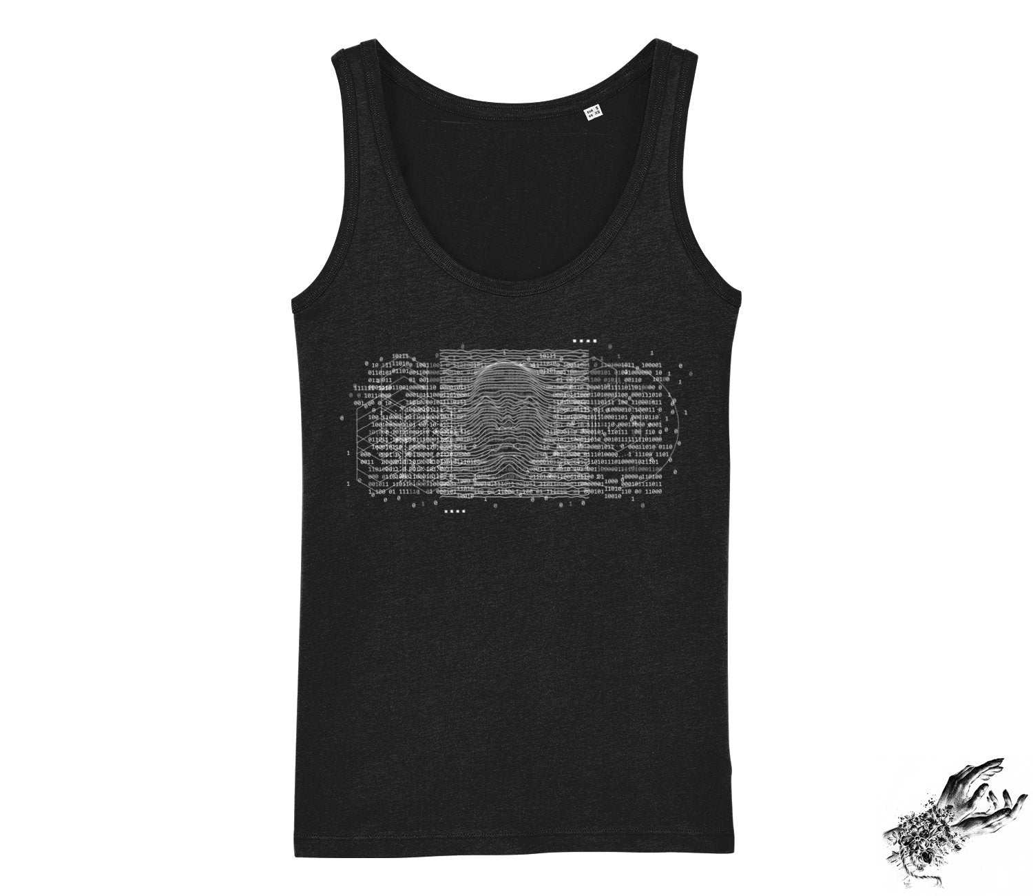 Black Sound Wave Face Unisex Tank Top - 8th Sin