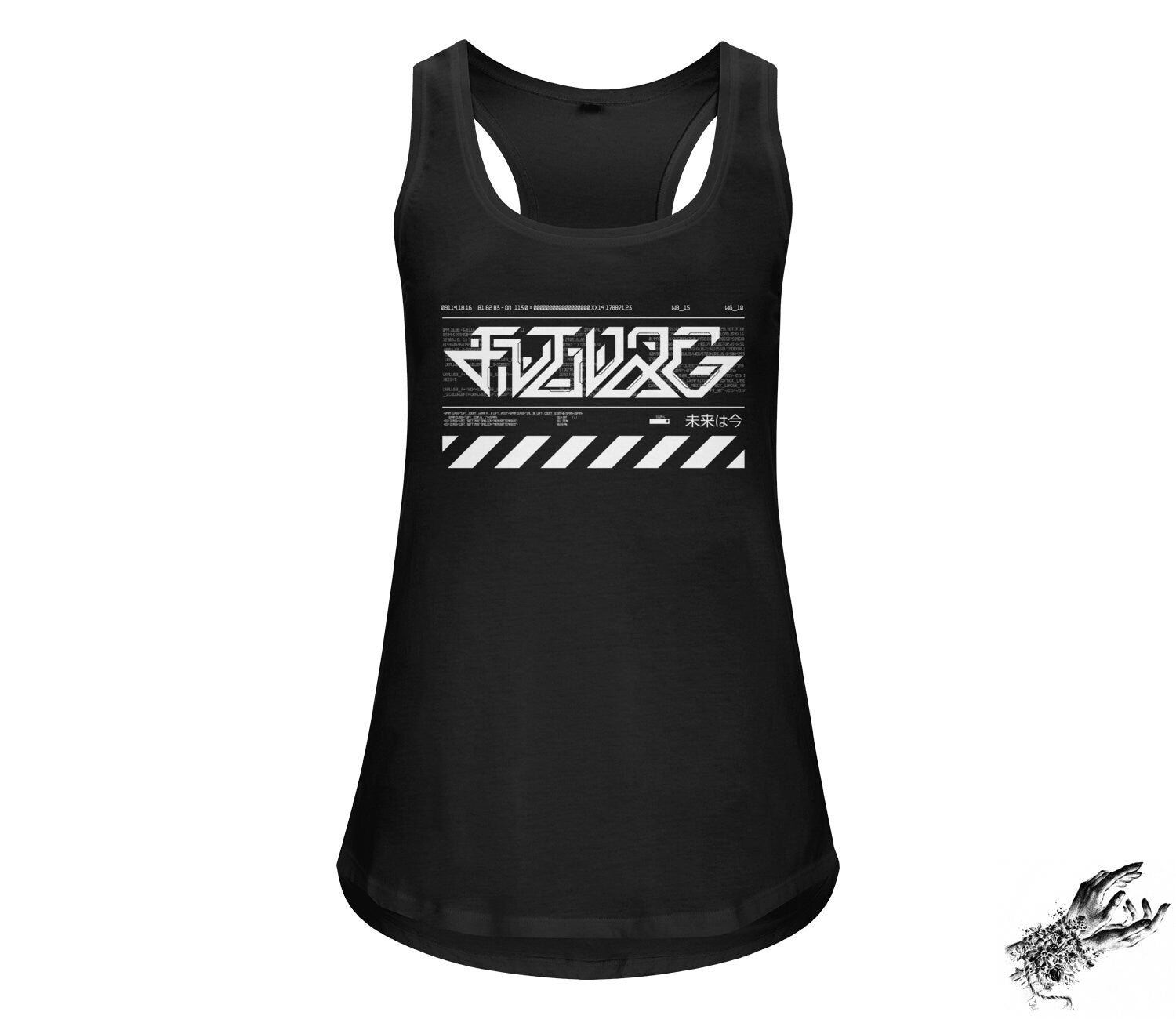 Black Cyborg Unisex Racerbank Tank Top - 8th Sin