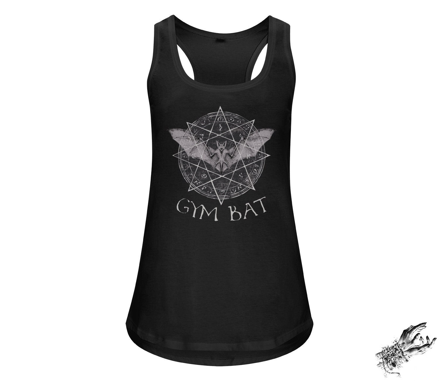 Black Gym Bat Unisex Racerback Tank Top - 8th Sin