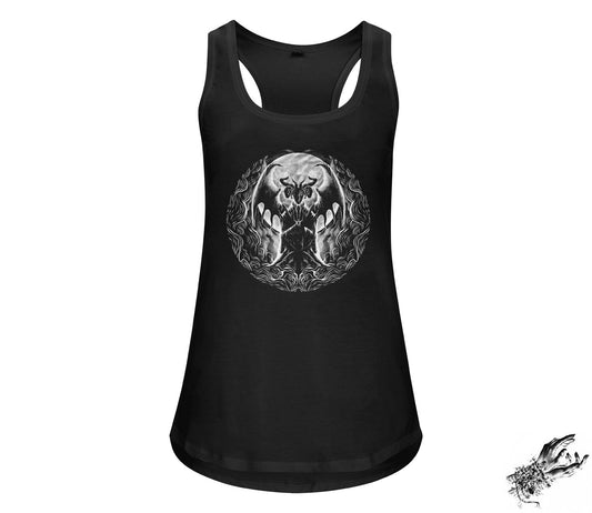 Black Baphomet Unisex Racerback Tank Top - 8th Sin