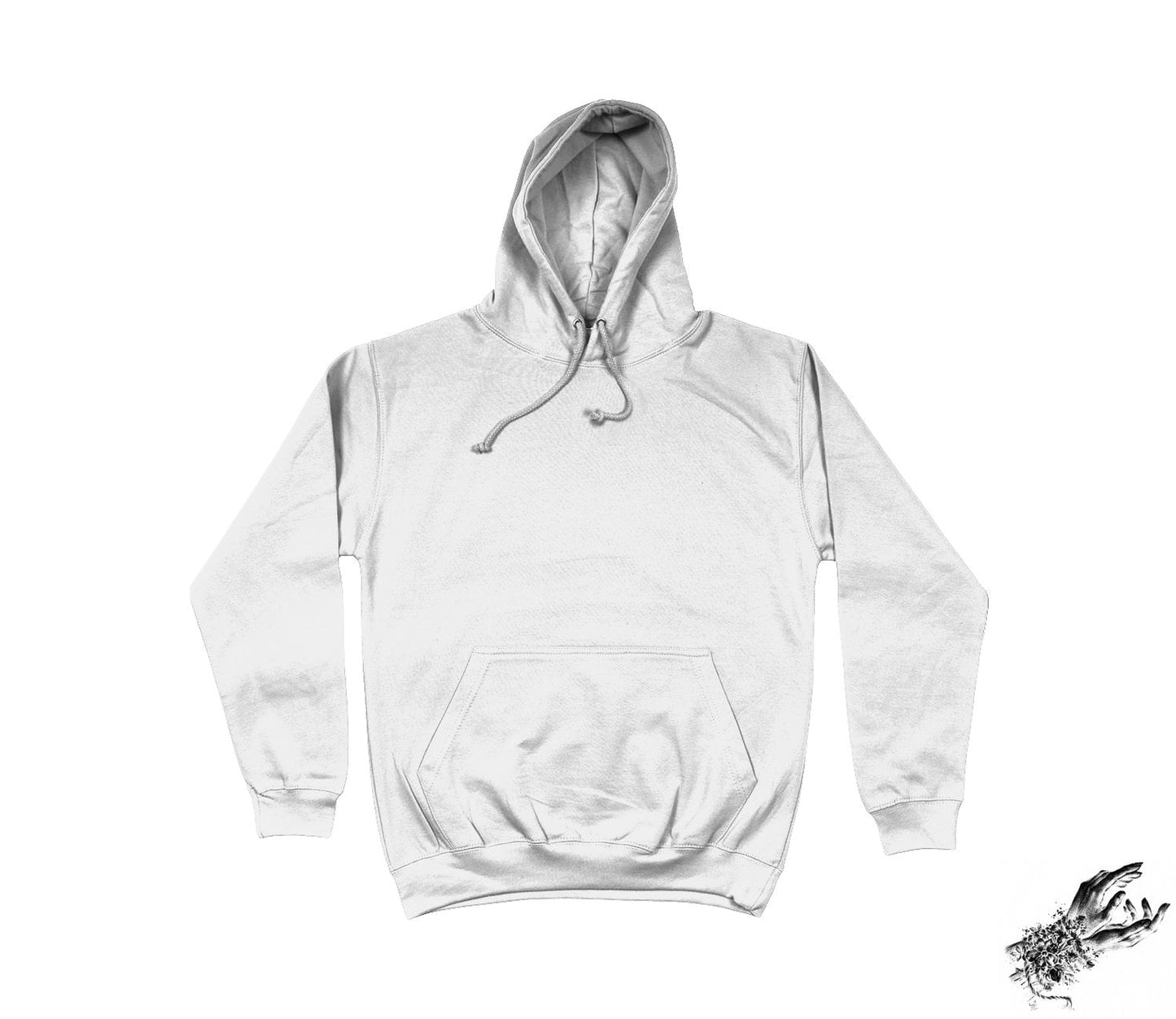 White Occult Hand Print Hoodie