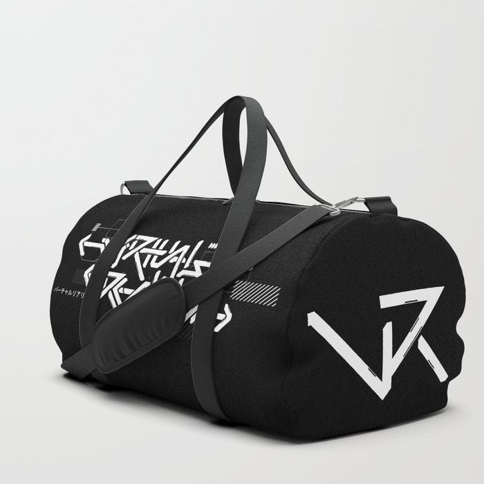 Black Virtual Reality Duffle Bag