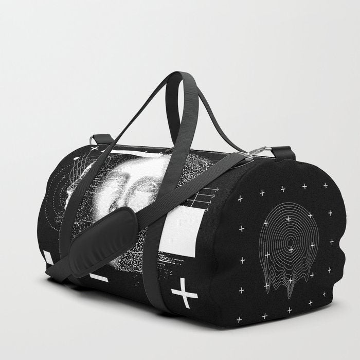 Black Cyberpunk Face Duffle Bag