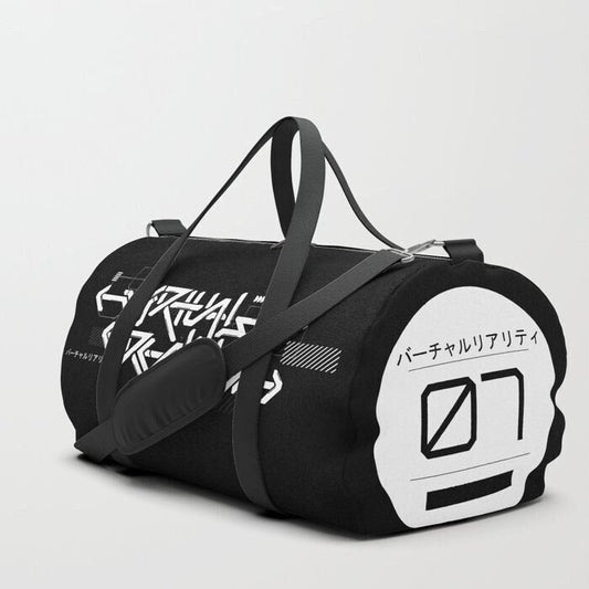 Black Virtual Reality Duffle Bag