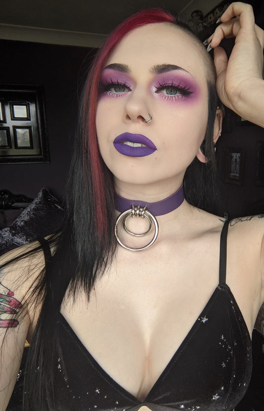 Purple Double O Ring Choker