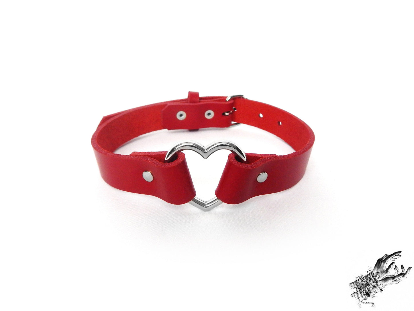 Red Heart Ring Choker