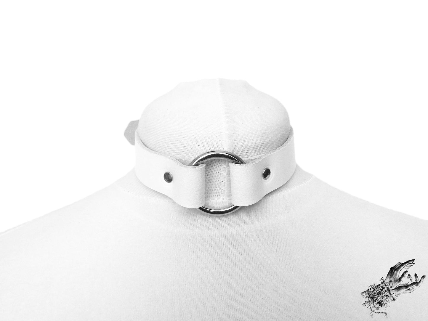 White O Ring Choker - 8th Sin