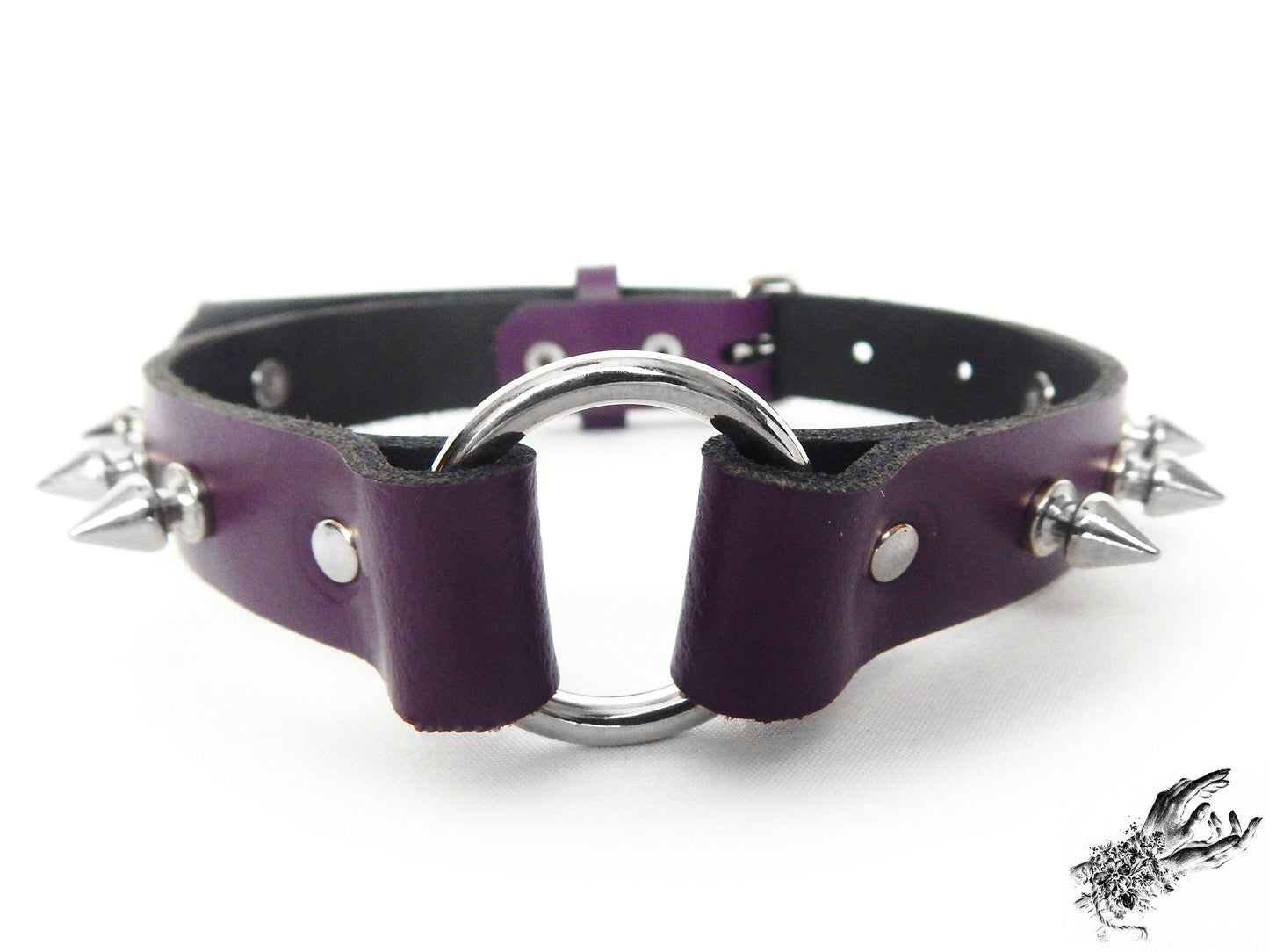 Purple Studded O Ring Choker