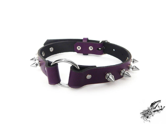 Purple Studded O Ring Choker