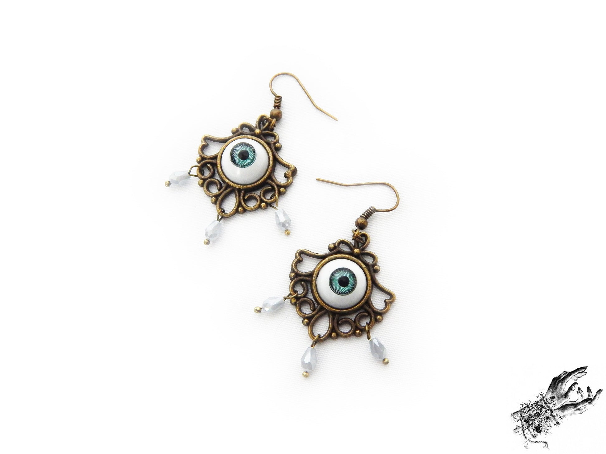 Antique Bronze Tears of Persephone Earrings - 8th Sin
