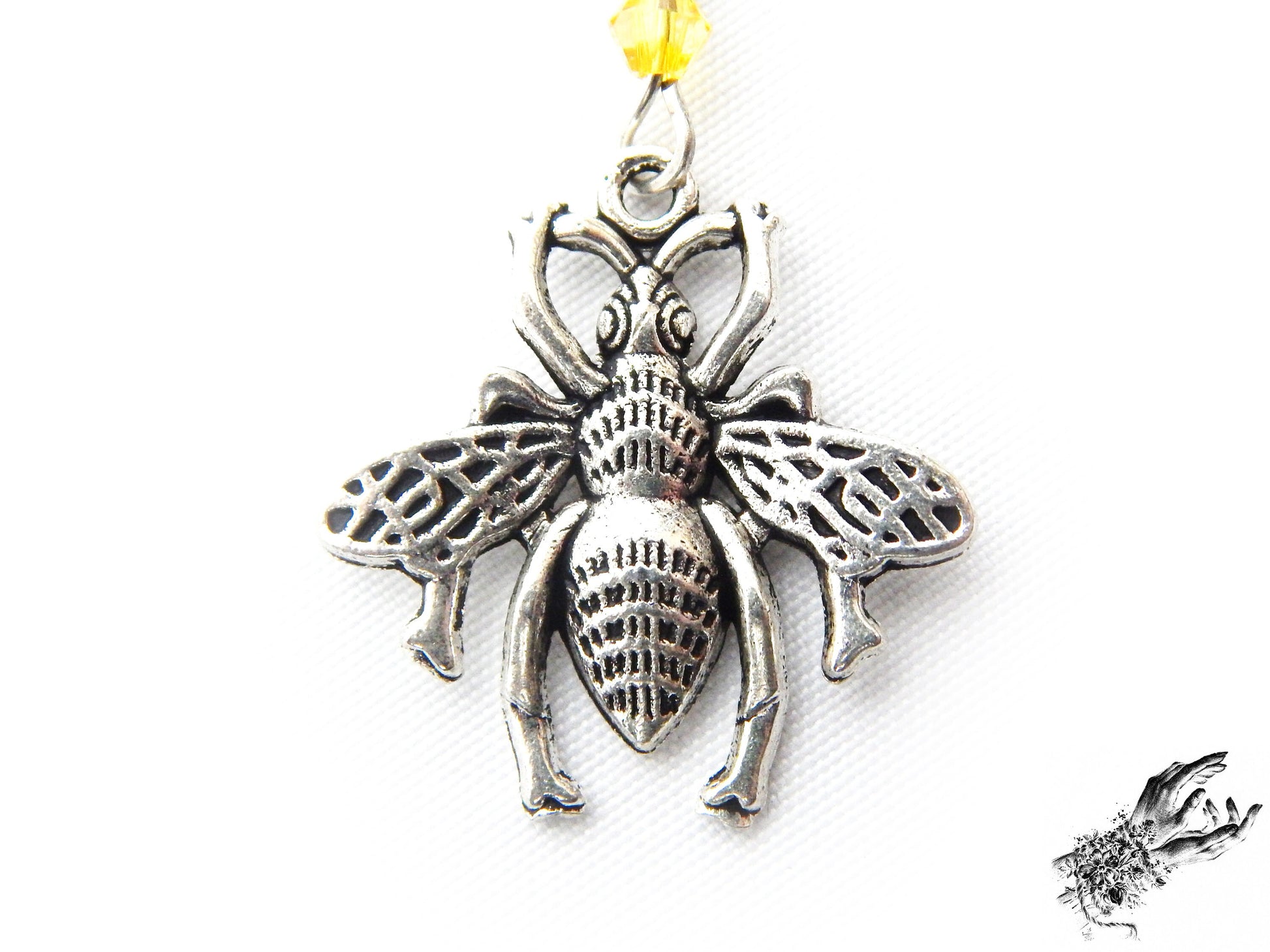 Antique Silver Bee Earrings - 8th Sin