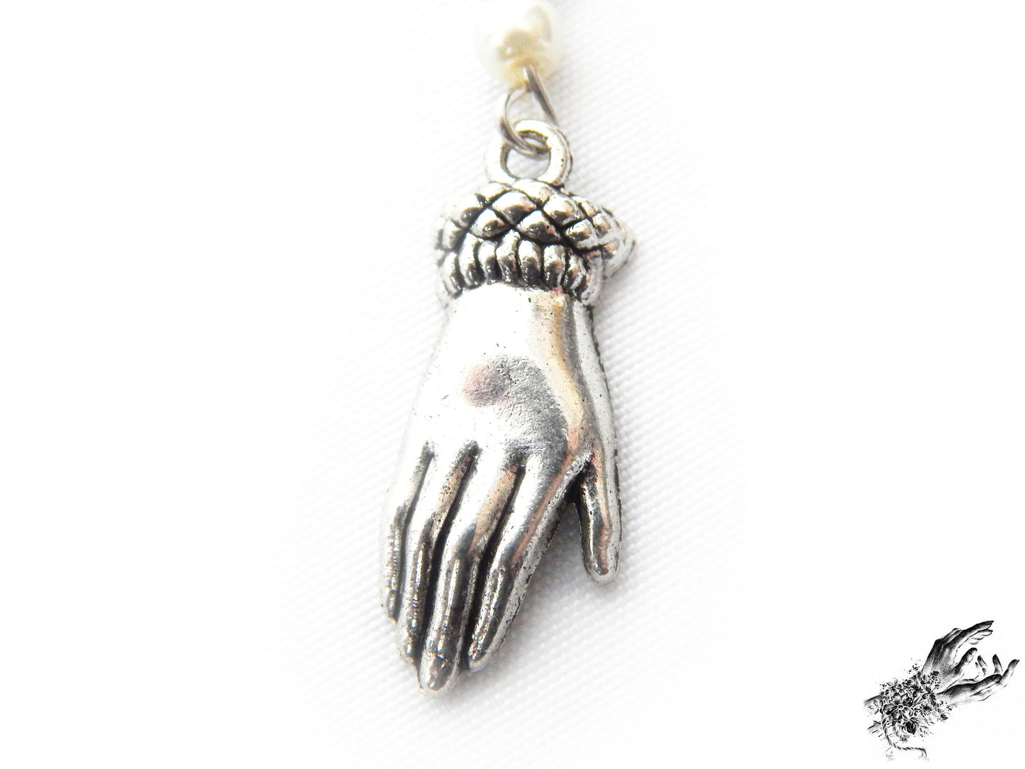 Antique Silver Hand Earrings