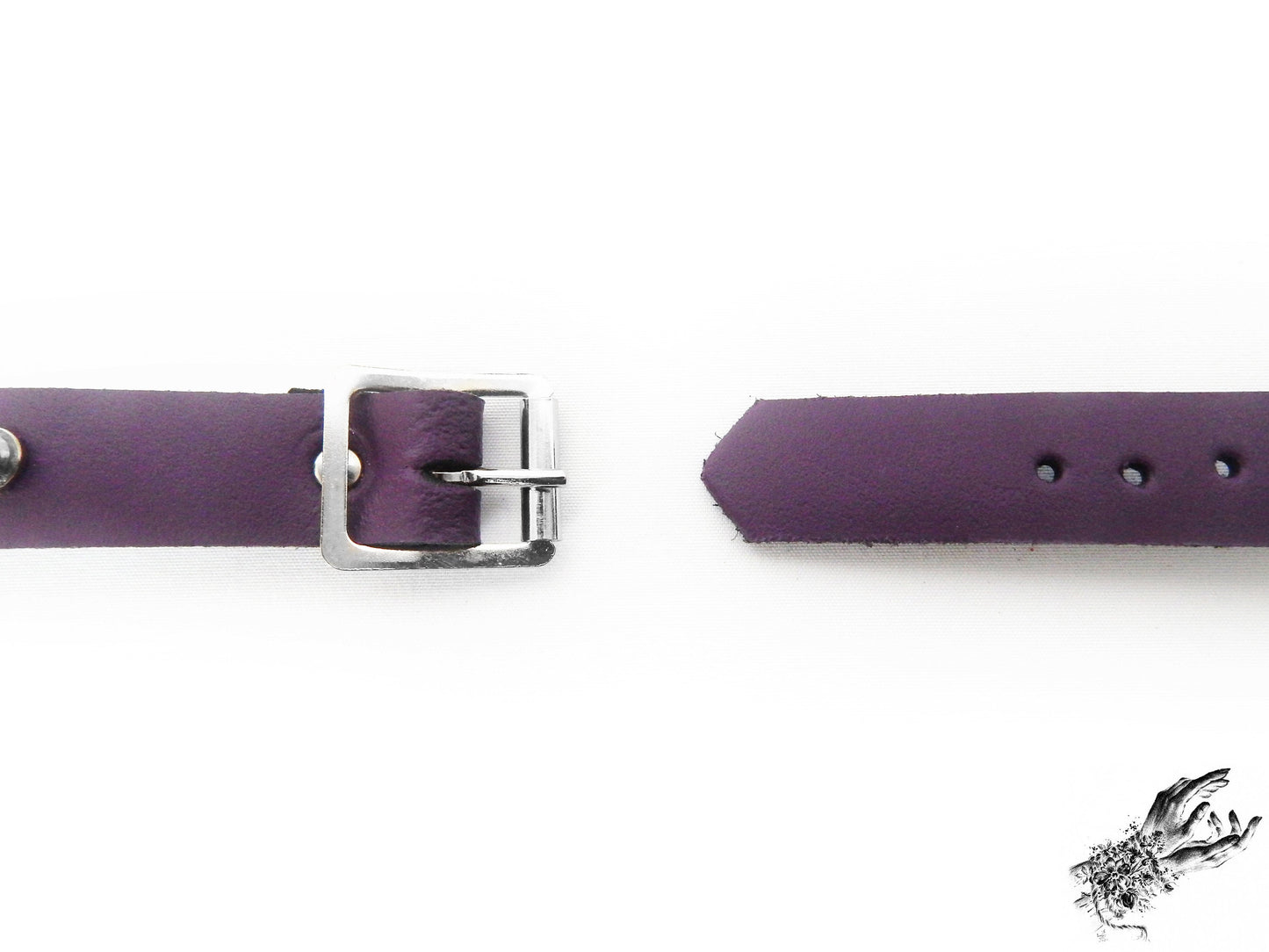 Purple Leather O Ring Wristband