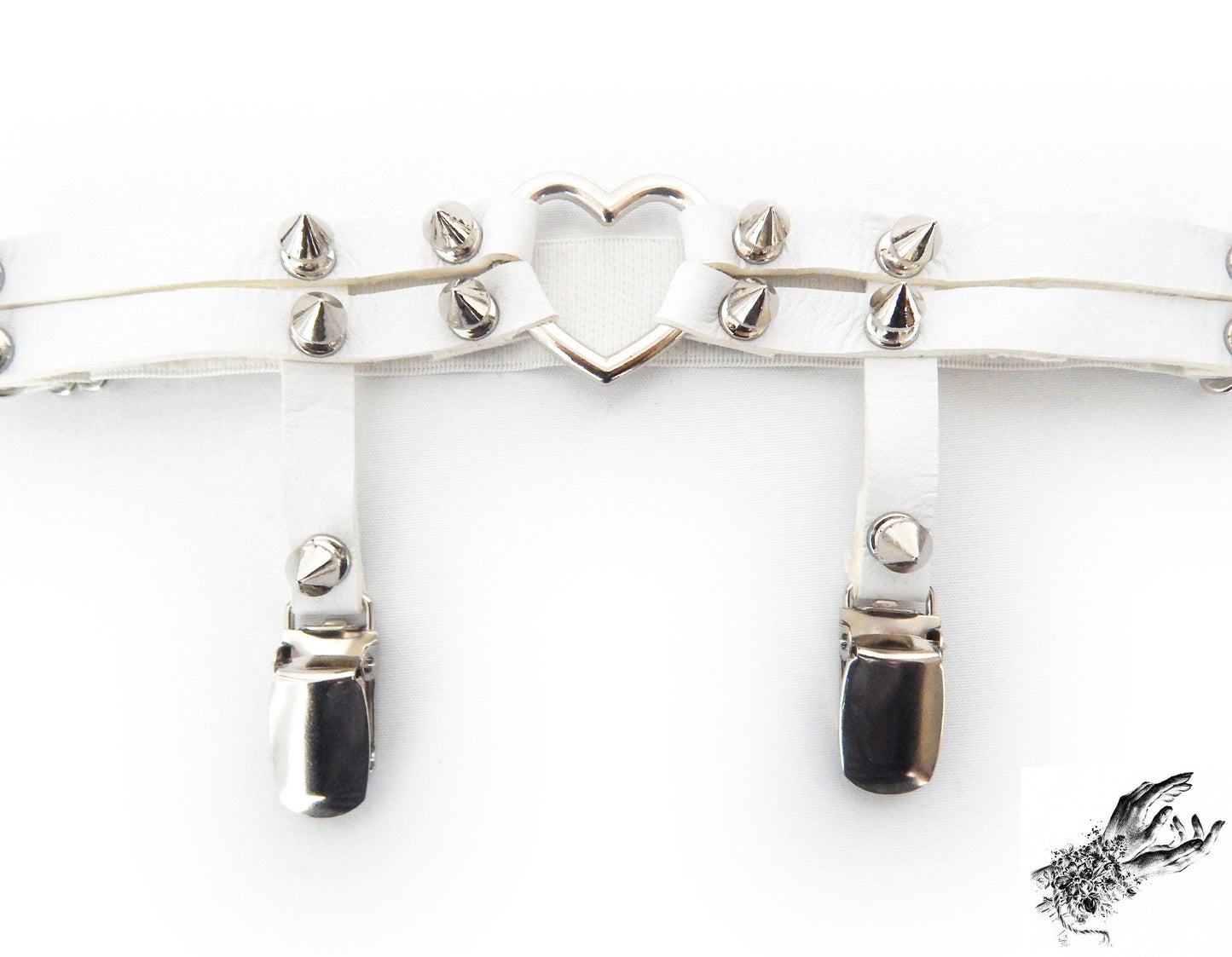 White Heart Ring Garter