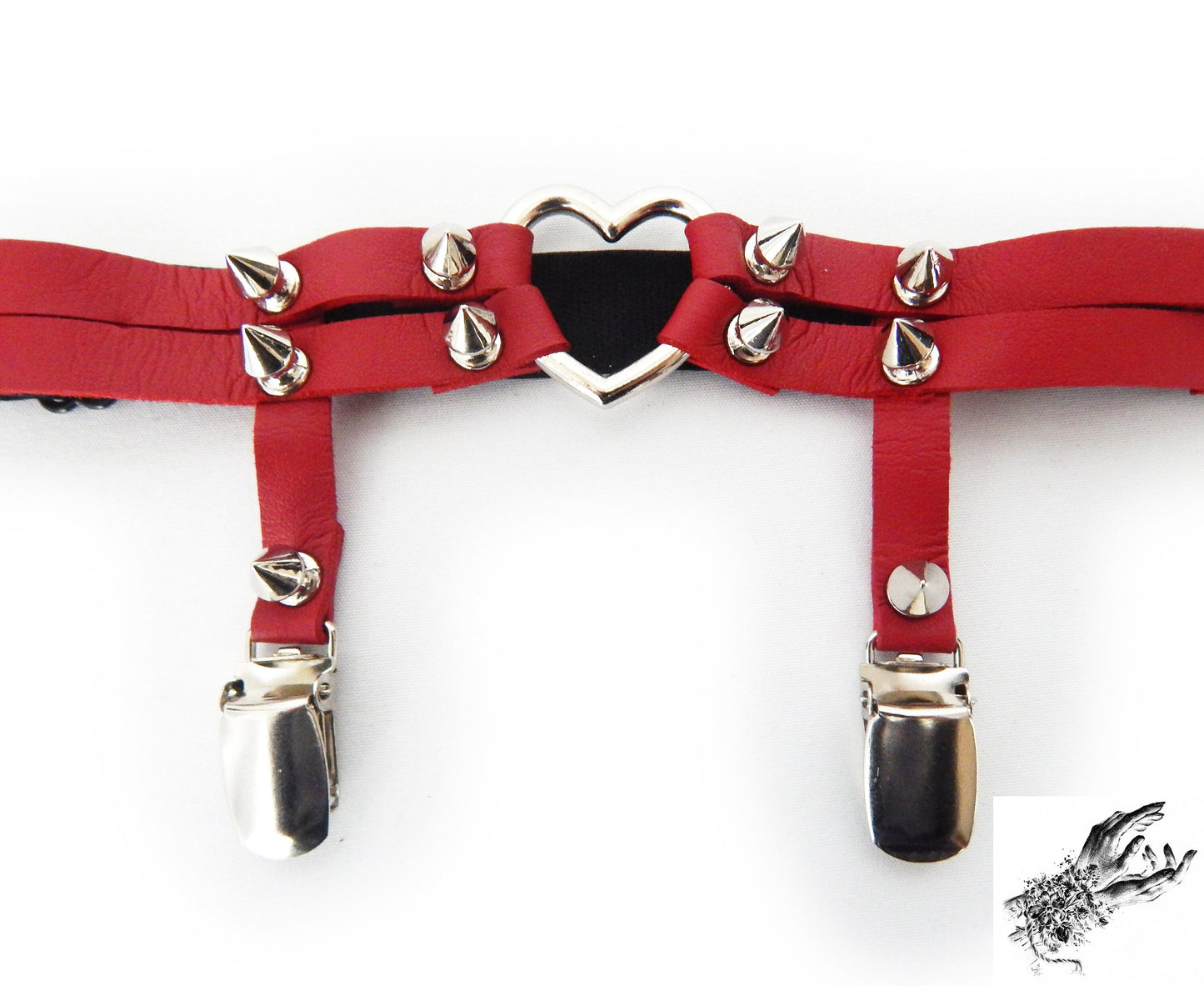 Red Heart Ring Garter