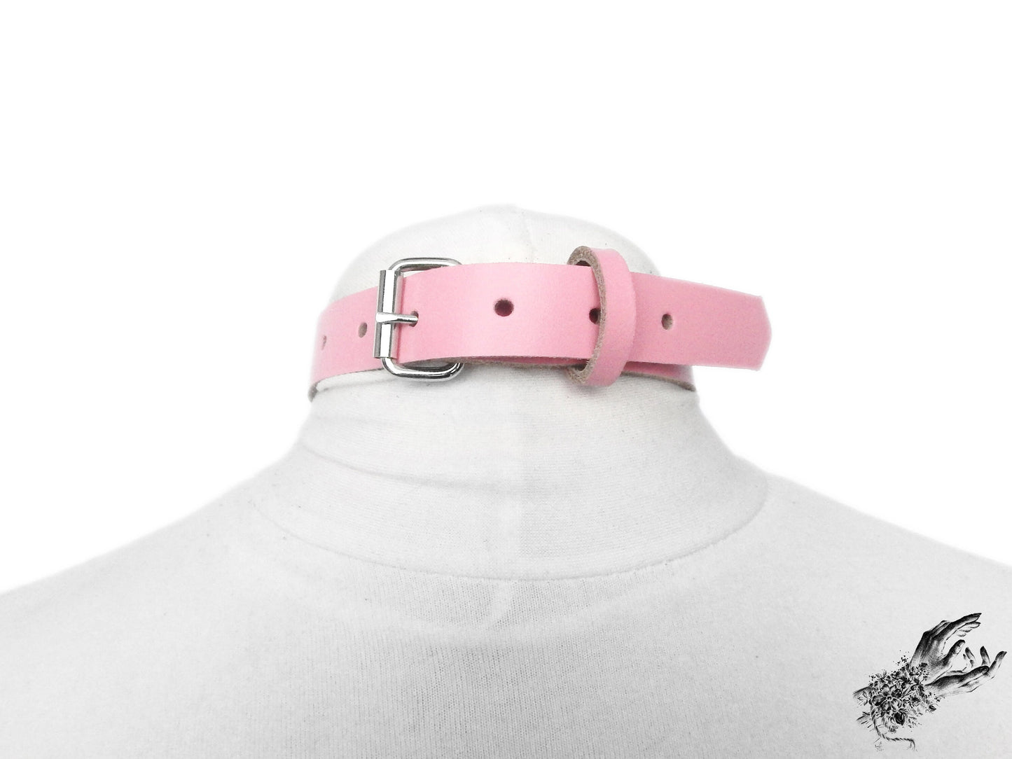 Pink D and O Ring Choker