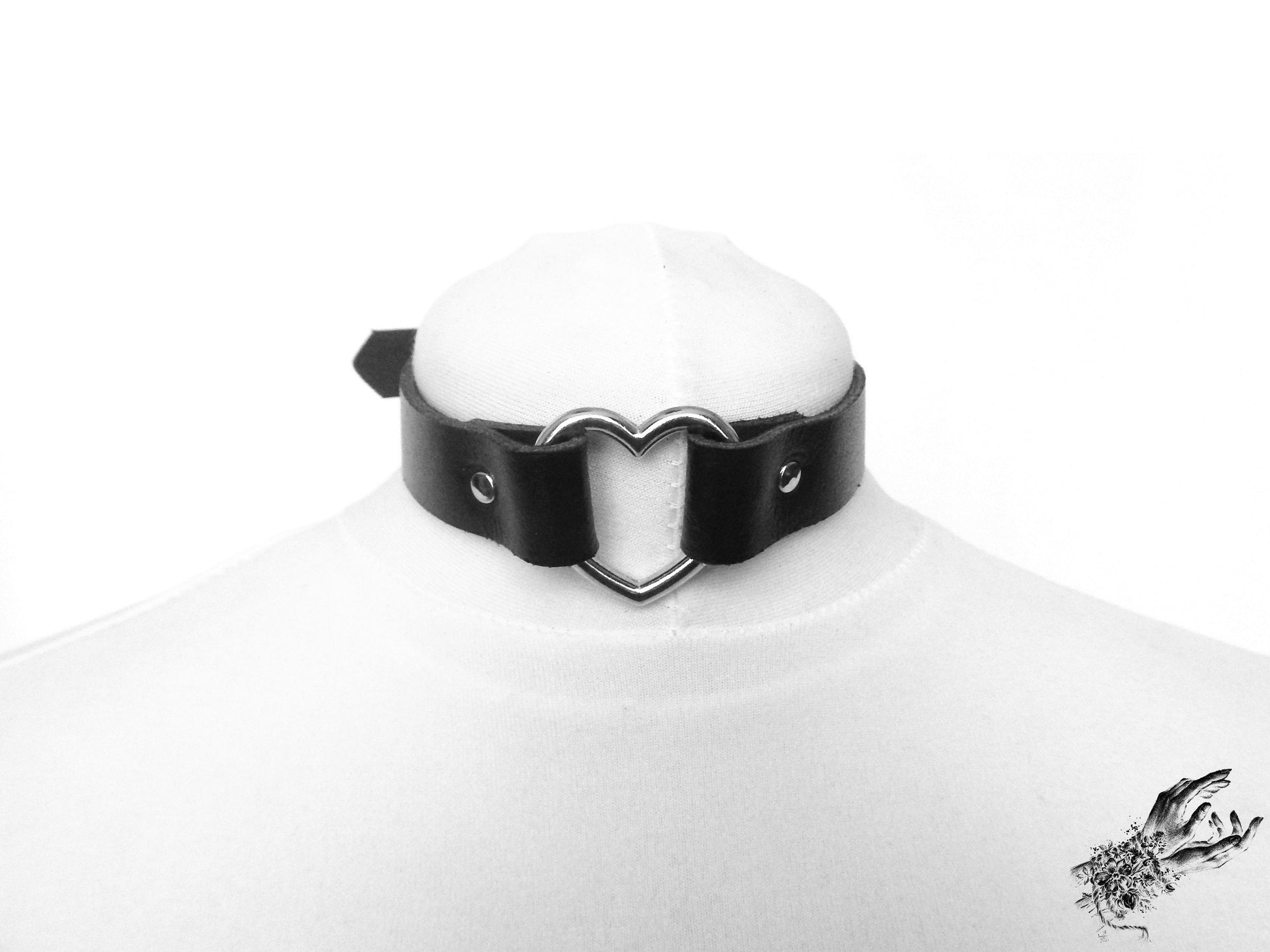 Black Heart Ring Choker - 8th Sin