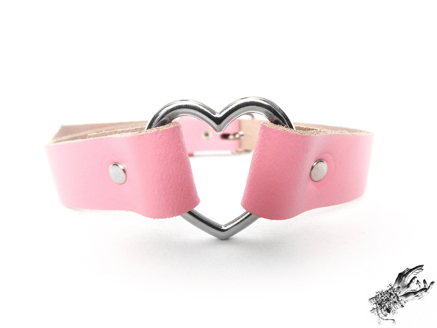 Pink Heart Ring Choker - 8th Sin