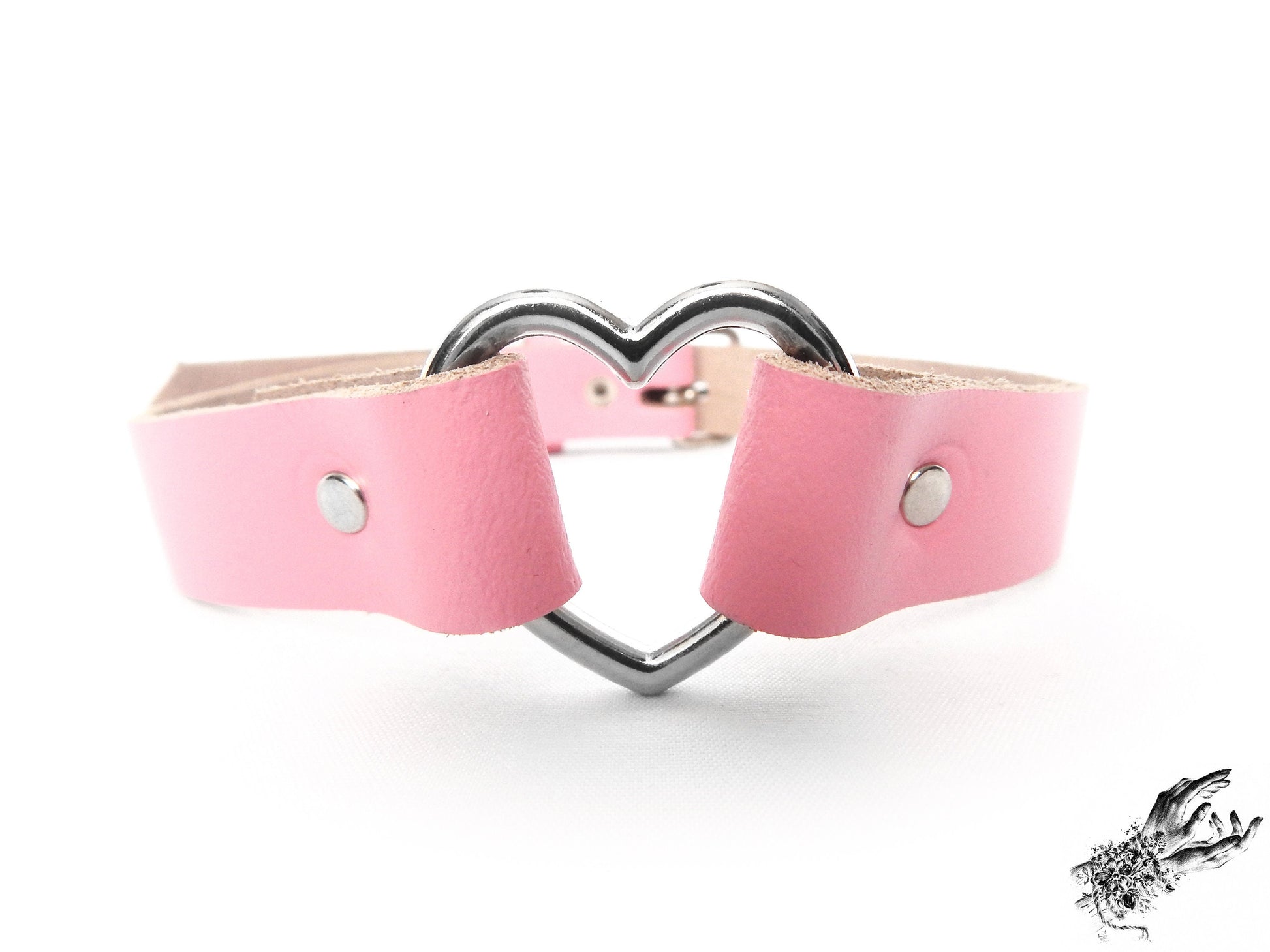 Pink Heart Ring Choker - 8th Sin