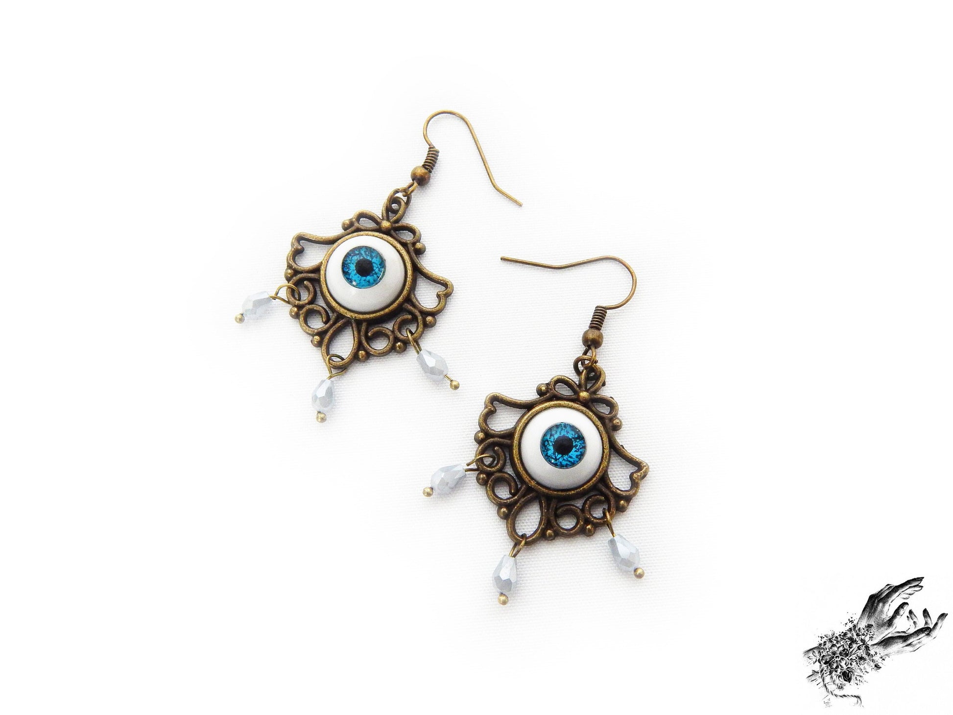 Antique Bronze Tears of Persephone Earrings - 8th Sin