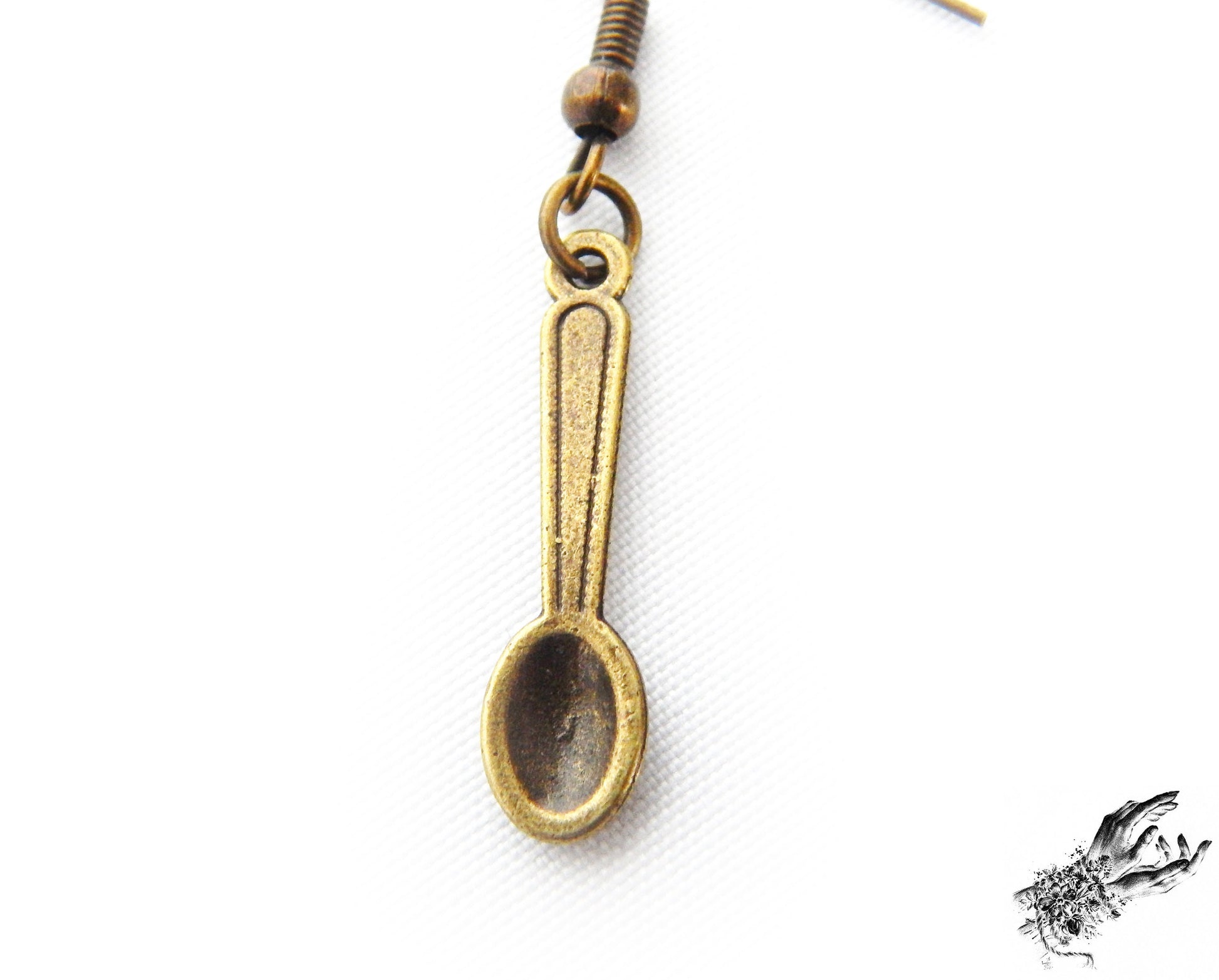 Antique Bronze Cutlery Earrings - 8th Sin