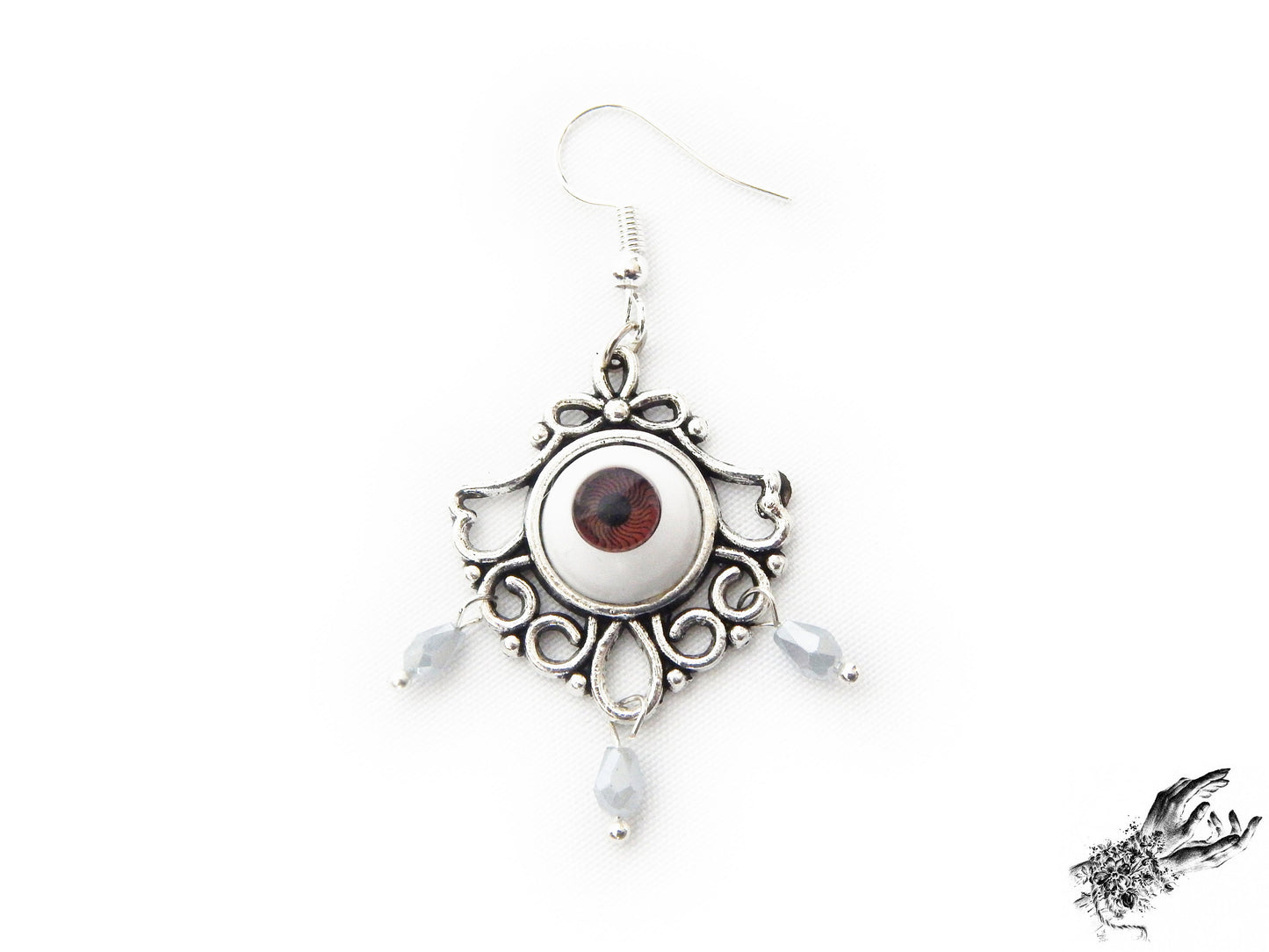 Antique Silver Tears of Persephone Earrings - 8th Sin
