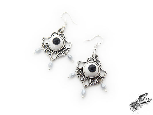 Antique Silver Tears of Persephone Earrings - 8th Sin
